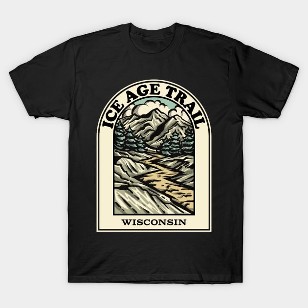 Ice Age Trail Wisconsin hiking backpacking trail T-Shirt by HalpinDesign